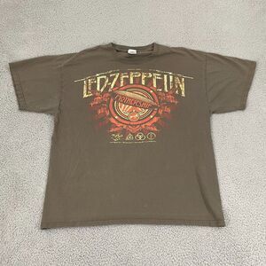 Led Zeppelin Mothership Shirt XL Brown Y2K Graphic Band Tee